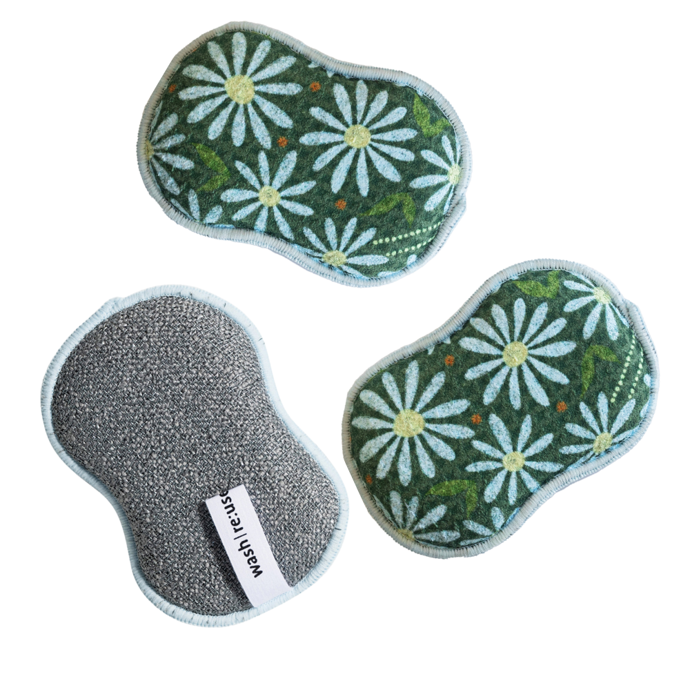 RE:usable Sponges (Set of 3) - RJW First Light Sponges & Scouring Pads Once Again Home Co. Eden Green  