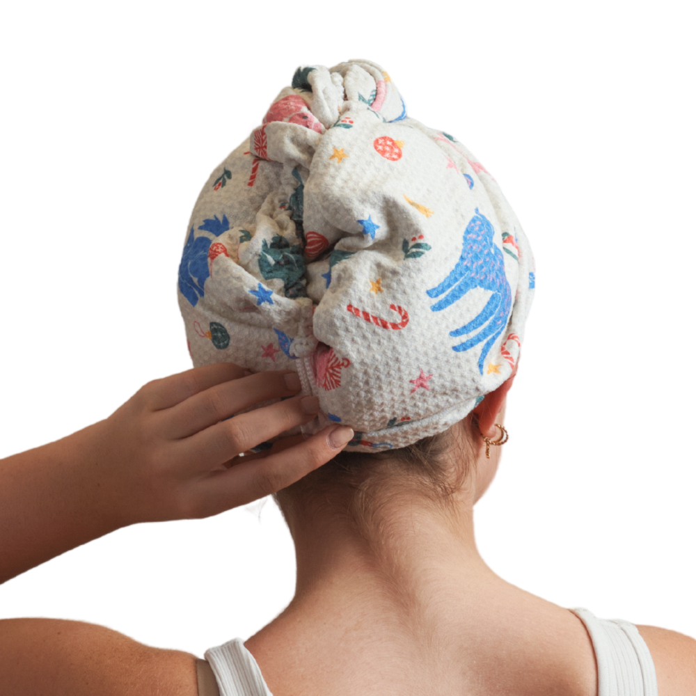 Serviette enveloppante double face pour cheveux - Sittelle Merry Pets 