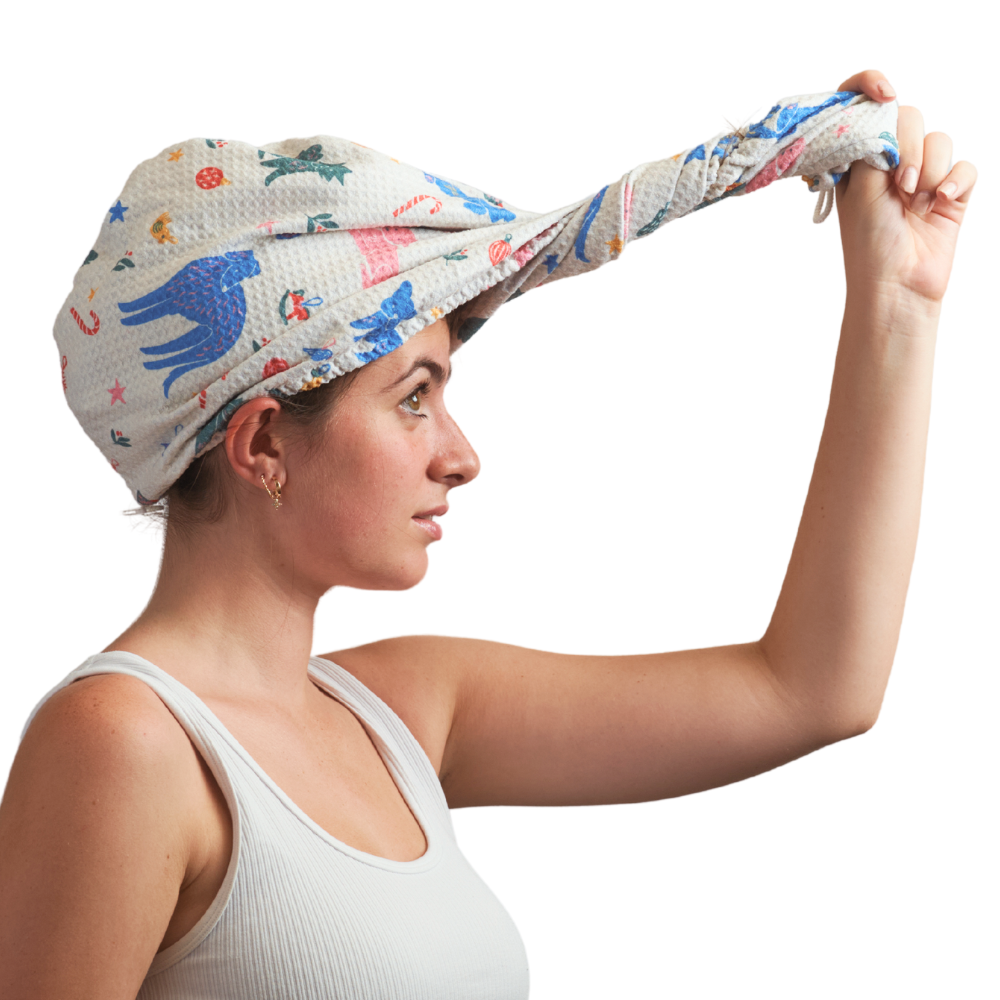 Serviette enveloppante double face pour cheveux - Sittelle Merry Pets 