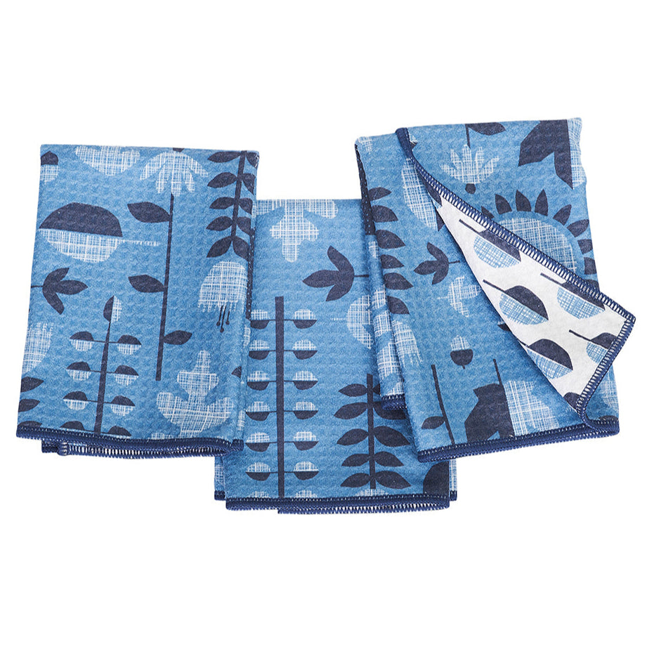 Mighty Mini Towel (Set of 3) Reversible - HJ Mod Sunflower Kitchen Towels Once Again Home Co. Ombre Blue  