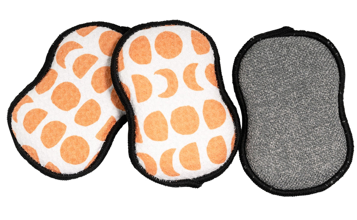 RE:usable Sponges (Set of 3) - Halloween Moon Sponges &amp; Scouring Pads Once Again Home Co.   