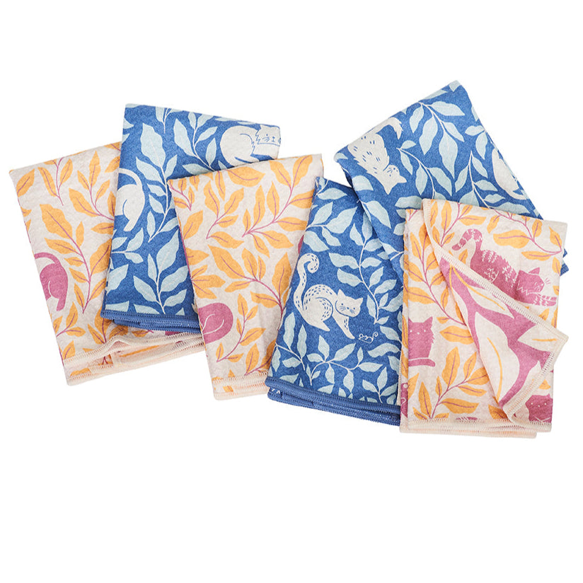 Mighty Mini Towel (Set of 3) Reversible - Nuthatch Cat Club