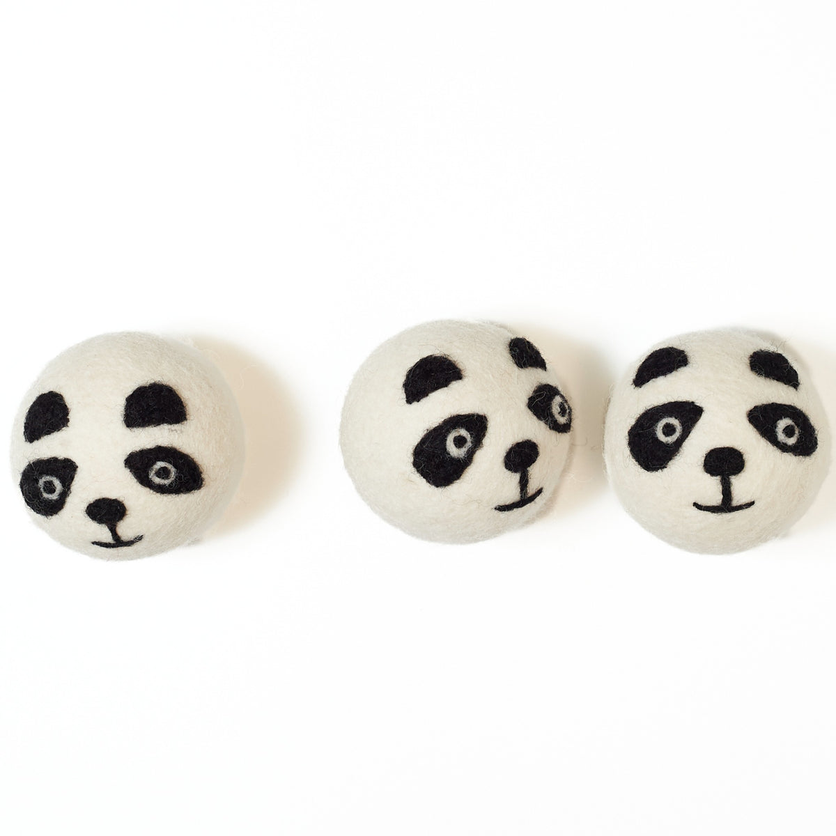 Laundry Wool Dryer Balls - Set of 3 Panda