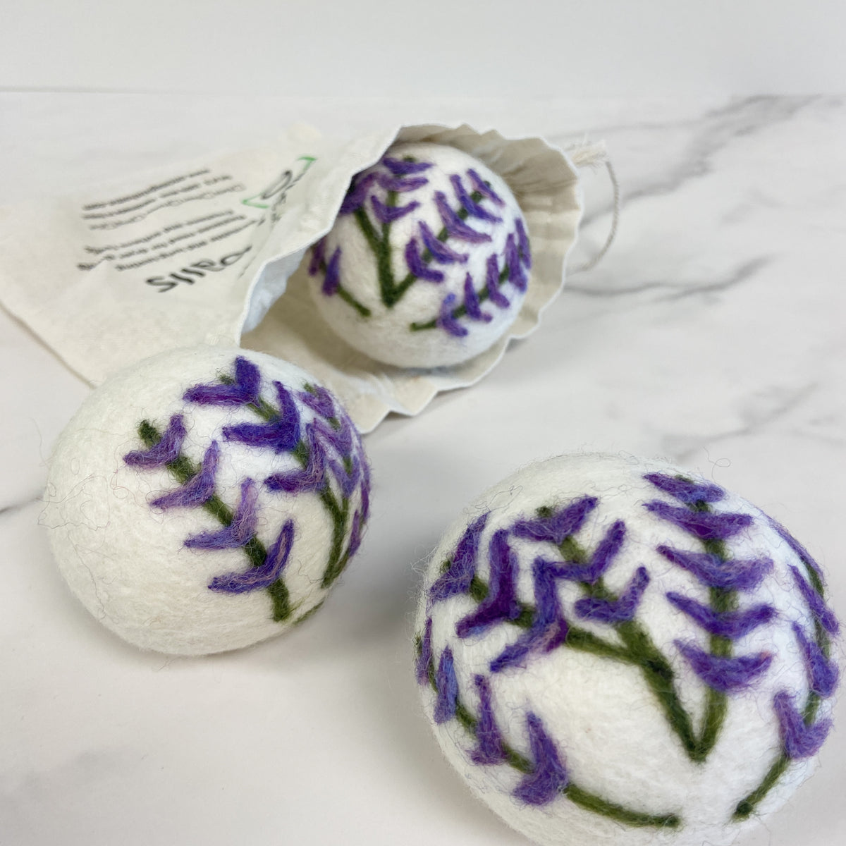 Wool Dryer Balls - Set of 3 Lavender  Once Again Home Co.   