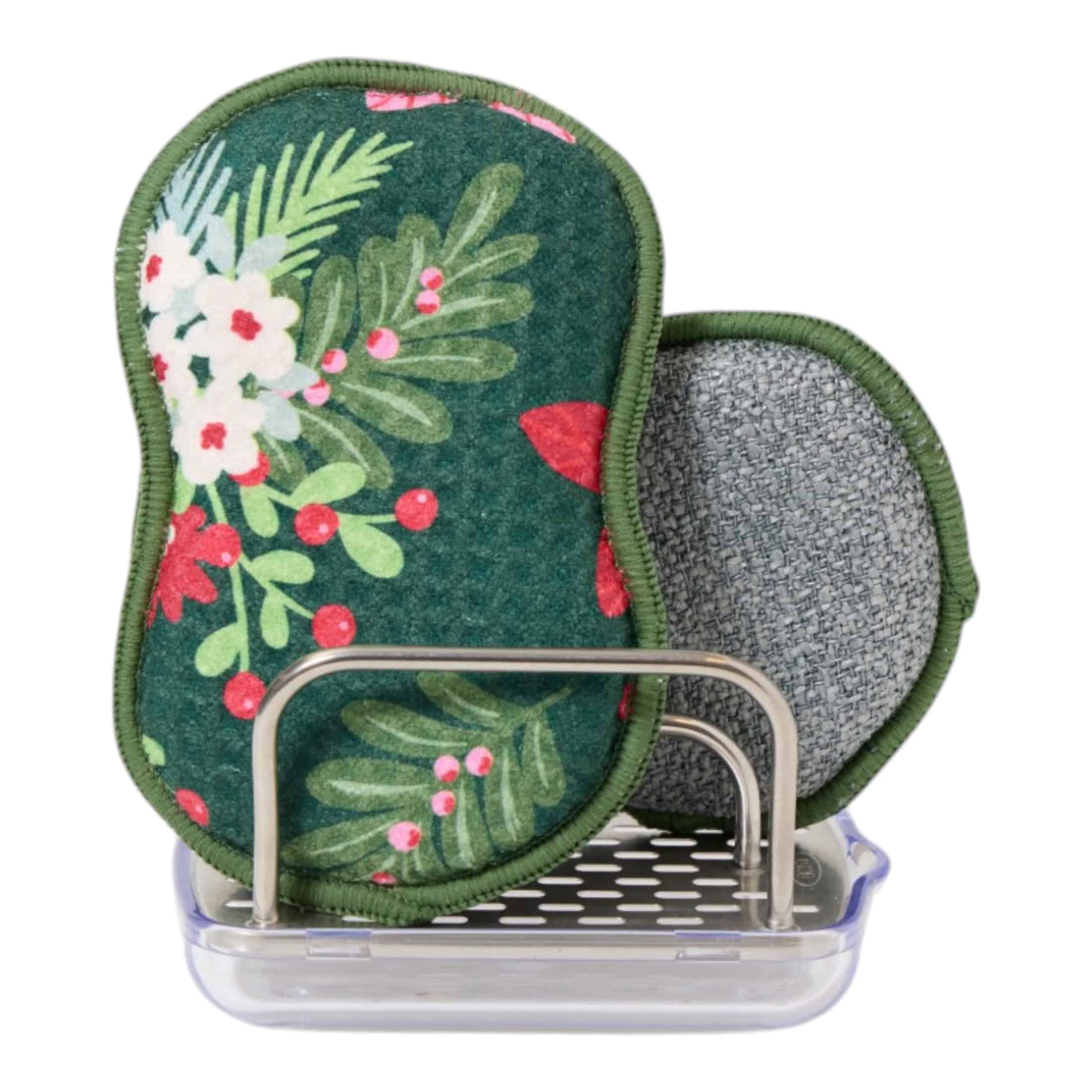 RE:usable Sponges (Set of 3) - Signature Poinsettia Garden