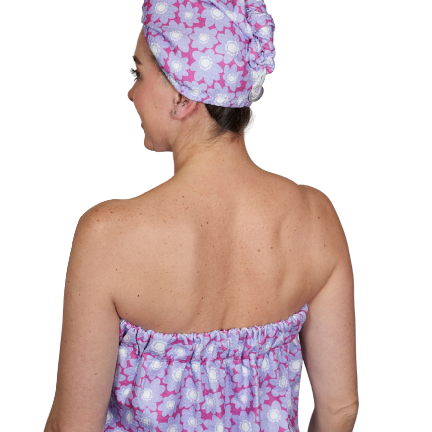 Bath Wrap - Signature Collection Pop Daisy - Lavender