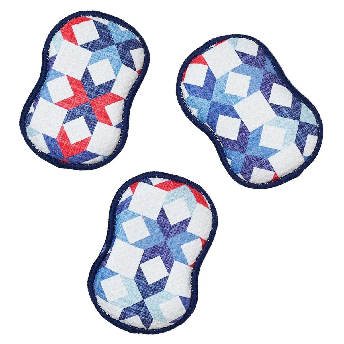 RE:usable Sponges (Set of 3) - Star Quilt