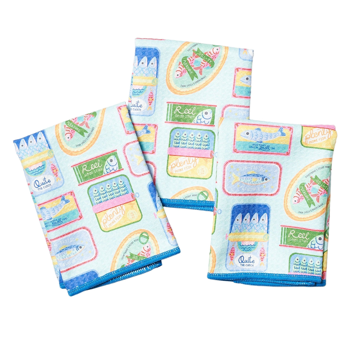Mighty Mini Towel (Set of 3) Reversible - MT Sardines