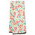 Folded tea towel with black dog pattern on a turquoise background