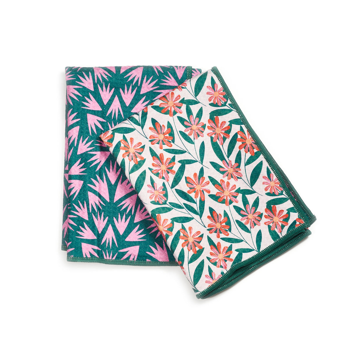 Double Duty Towel (set of 2) Reversible - RJW Pink Glow