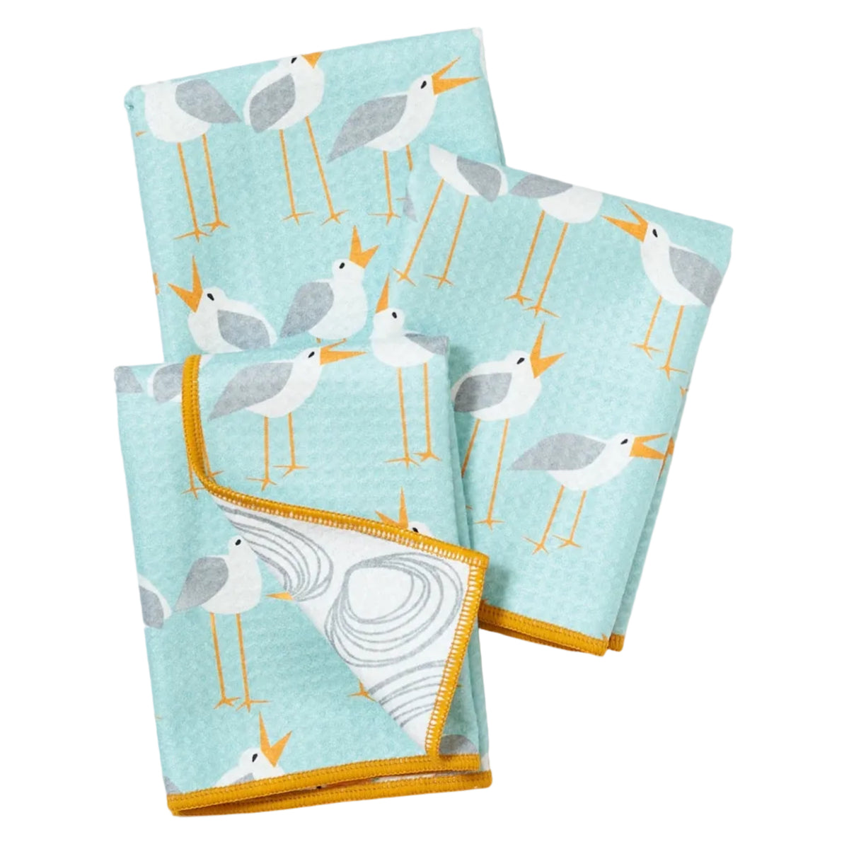 Mighty Mini Towel (Set of 3) Reversible - Kate Nelligan Seagull