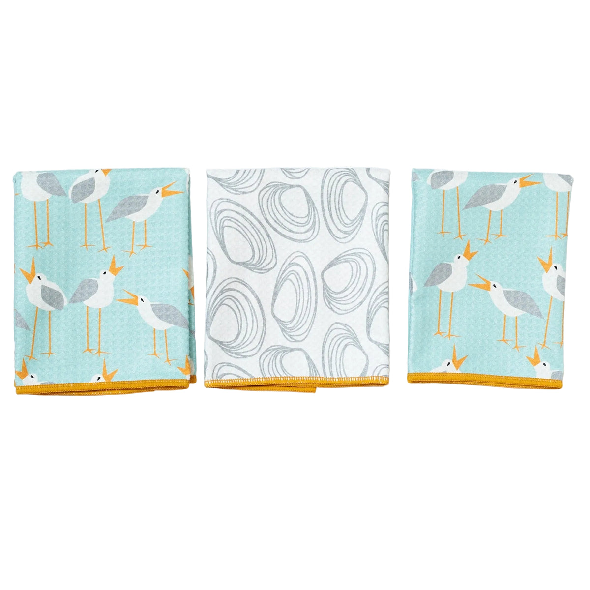 Mighty Mini Towel (Set of 3) Reversible - Kate Nelligan Seagull