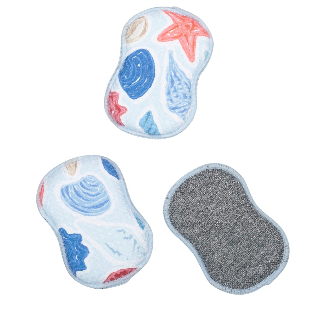 Esponjas reutilizables (juego de 3) - Iris &amp;amp; Sea Seashell 