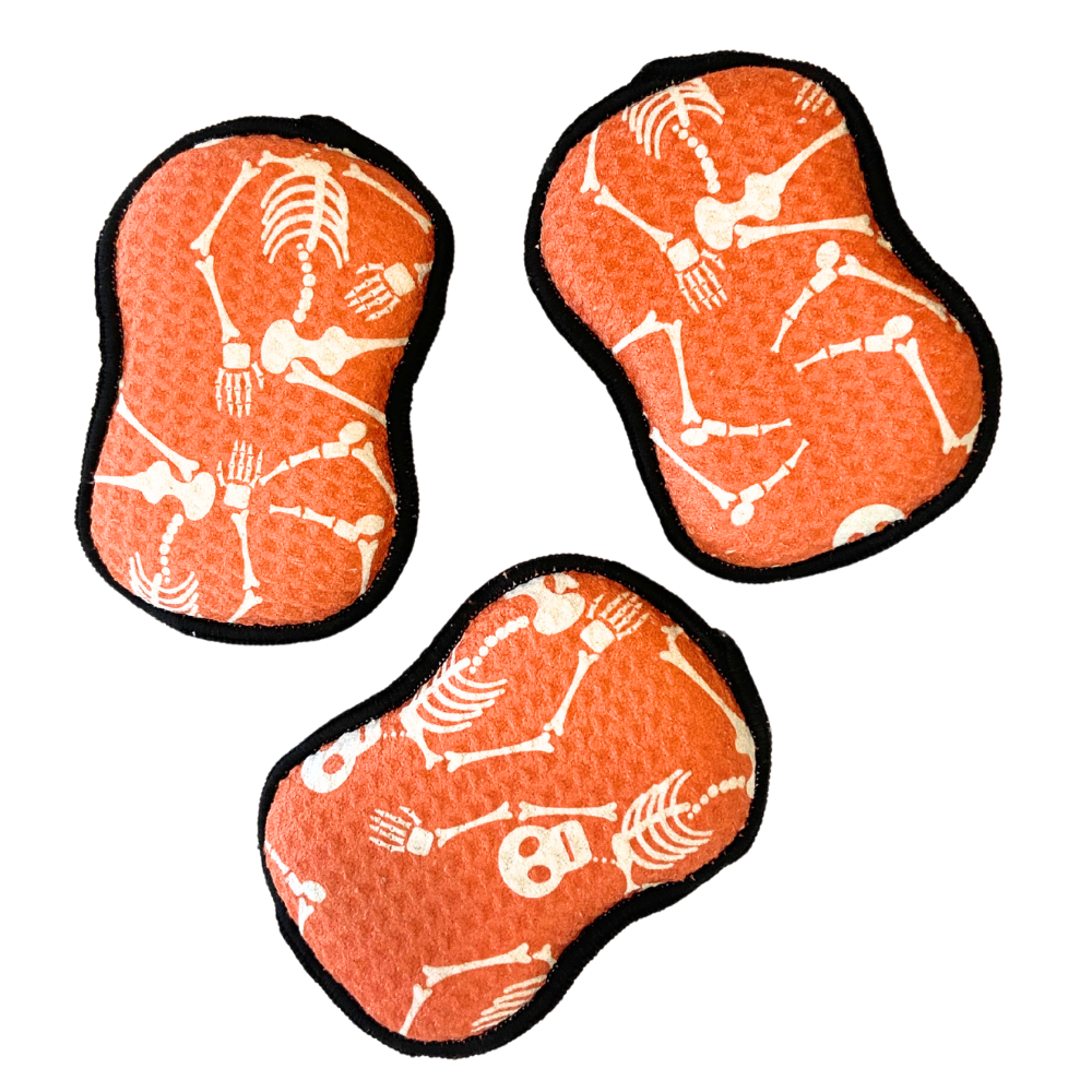 RE:usable Sponges (Set of 3) - Skeleton Sponges & Scouring Pads Once Again Home Co. Orange  