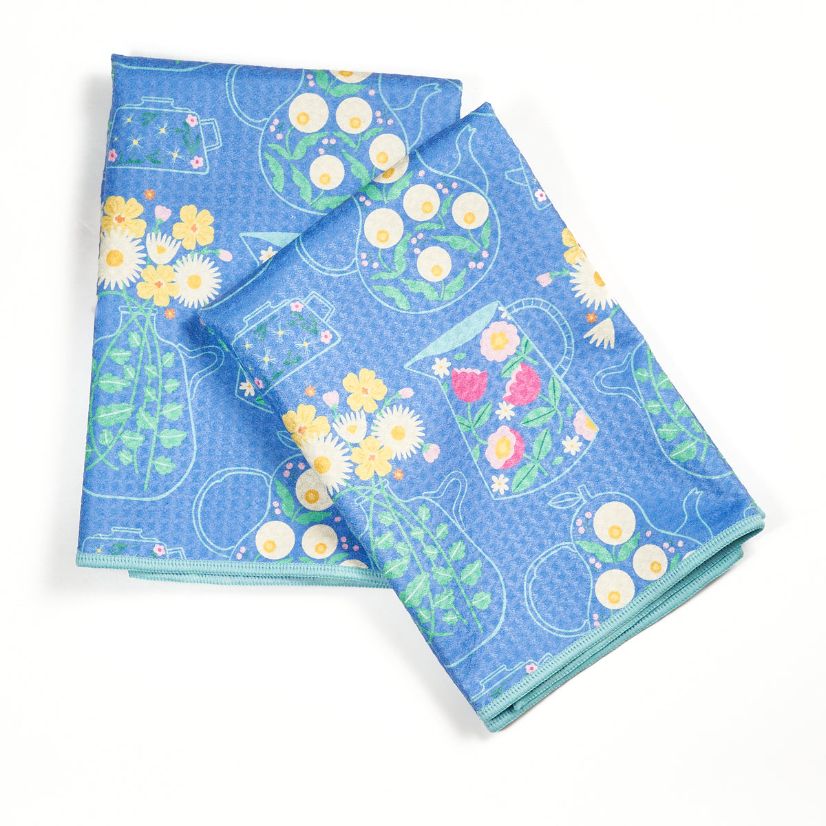 Double Duty Towel (set of 2) Reversible - MT Flower Teapot