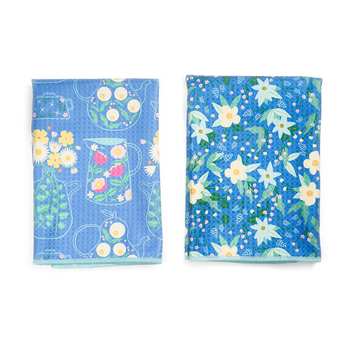 Double Duty Towel (set of 2) Reversible - MT Flower Teapot