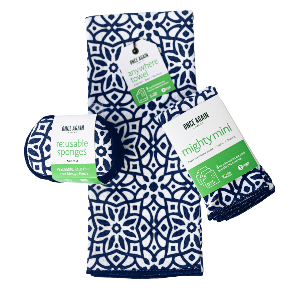 Ready, Set, Go Bundle - Tile in Navy Sponges &amp; Scouring Pads Once Again Home Co.   