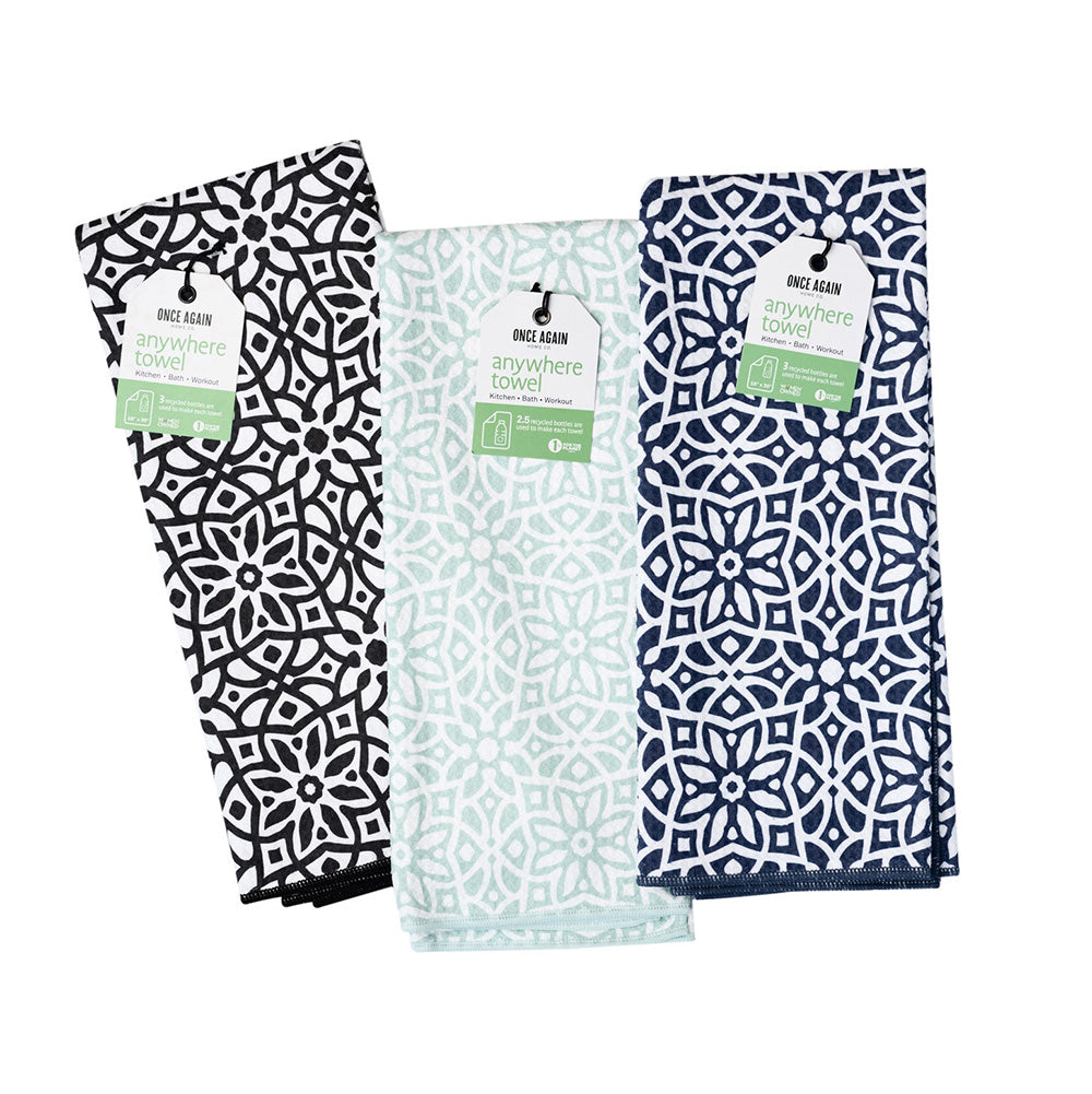 Assorted Anywhere Towel - MOROCCAN TILE 12 Kitchen Towels Once Again Home Co.   