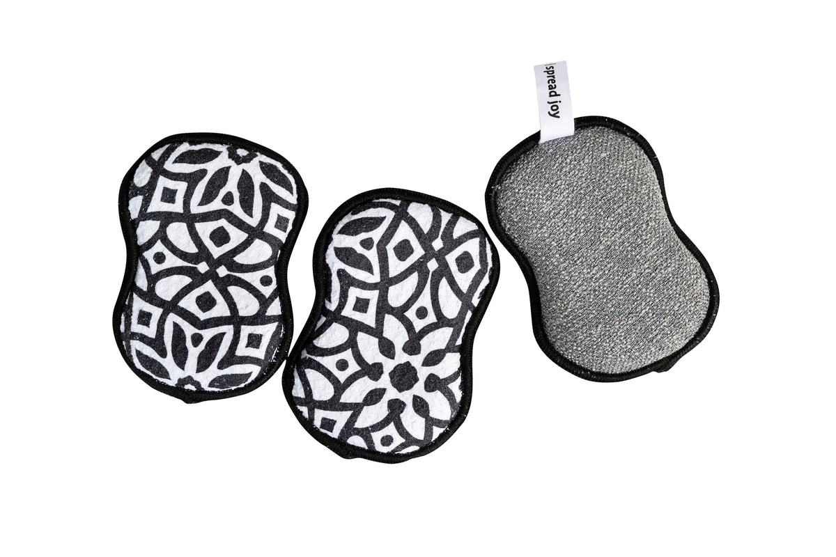 Ready, Set, Go Bundle - Tile in Black Sponges &amp; Scouring Pads Once Again Home Co.   