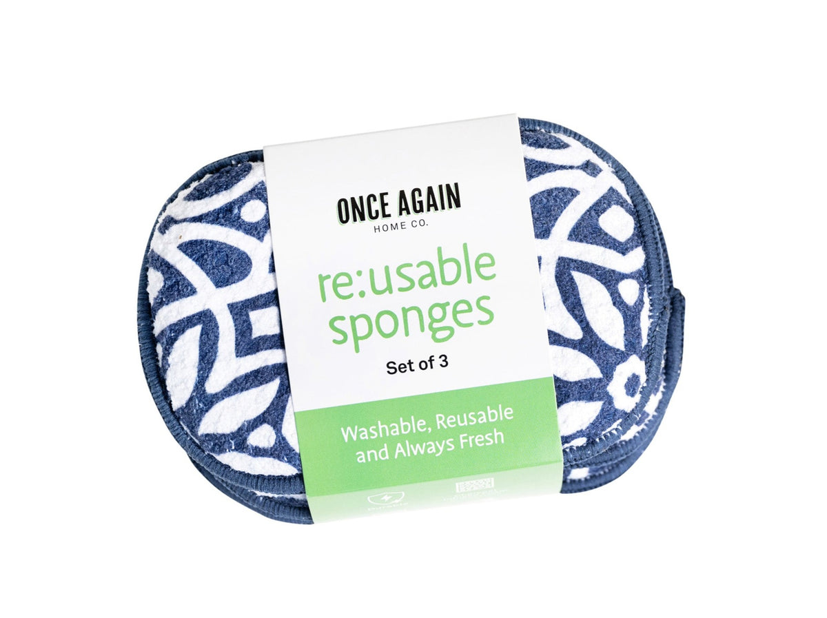 RE:usable Sponges (Set of 3) - Moroccan Tile Sponges &amp; Scouring Pads Once Again Home Co.   