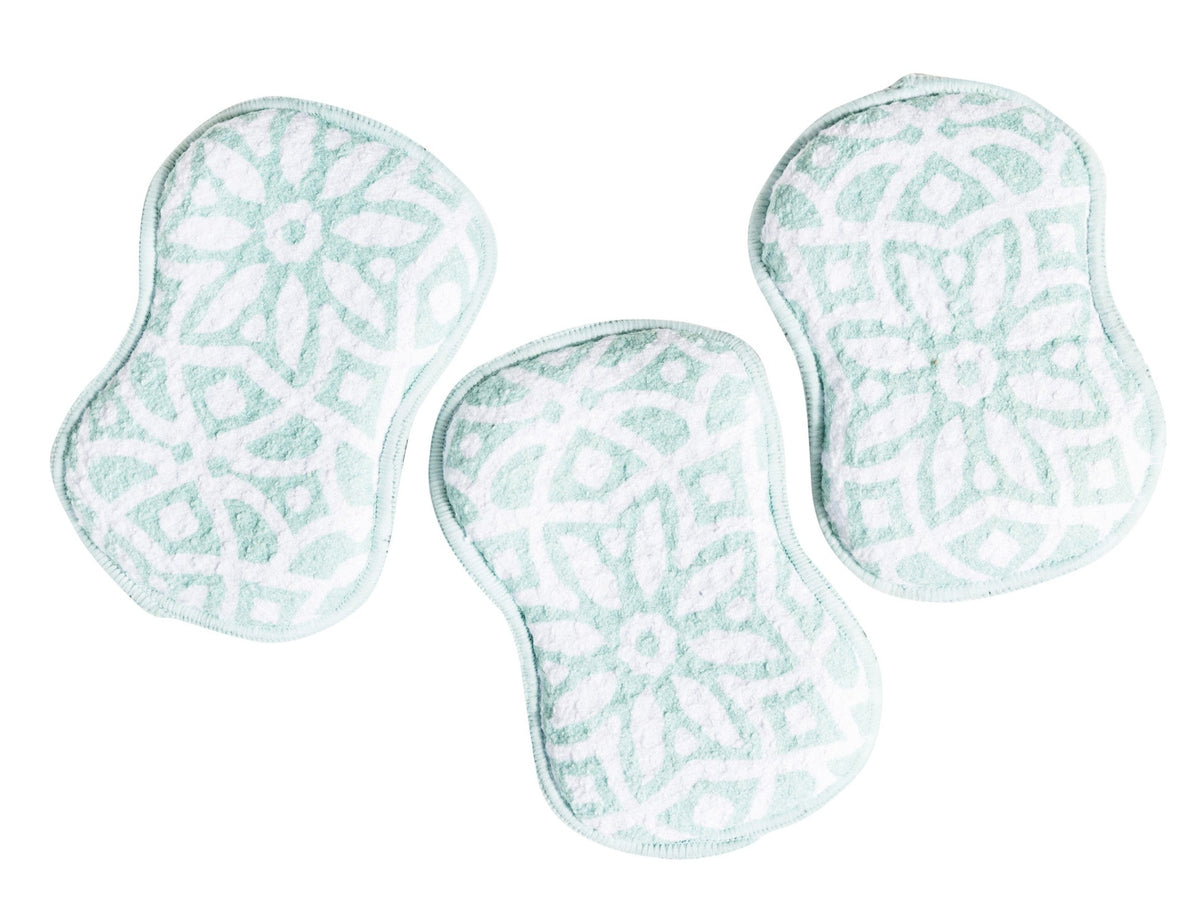 RE:usable Sponges (Set of 3) - Moroccan Tile Sponges &amp; Scouring Pads Once Again Home Co. Sea  