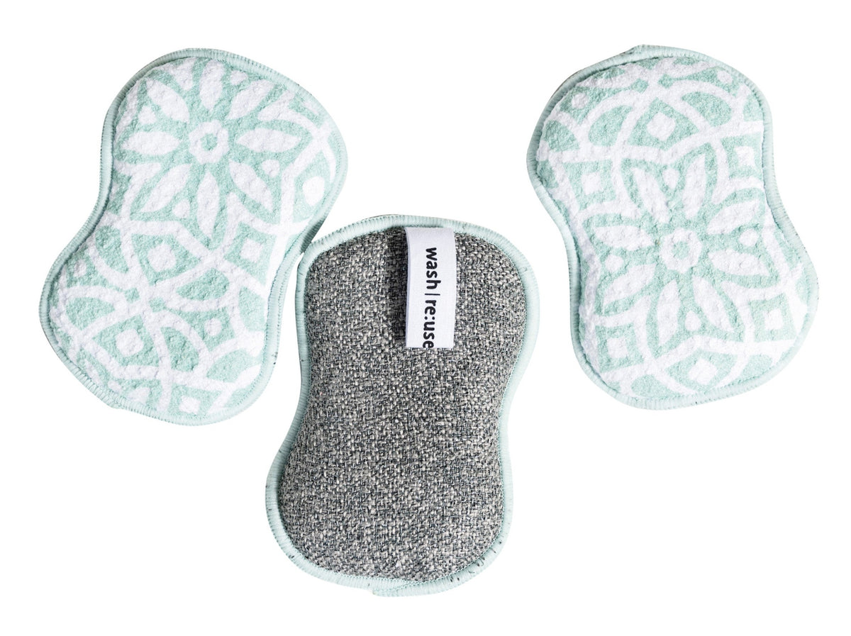 RE:usable Sponges (Set of 3) - Moroccan Tile Sponges &amp; Scouring Pads Once Again Home Co.   