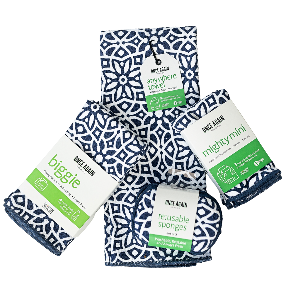 Ready, Set, Go Biggie Bundle - Tile in Navy Sponges &amp; Scouring Pads Once Again Home Co. Navy  