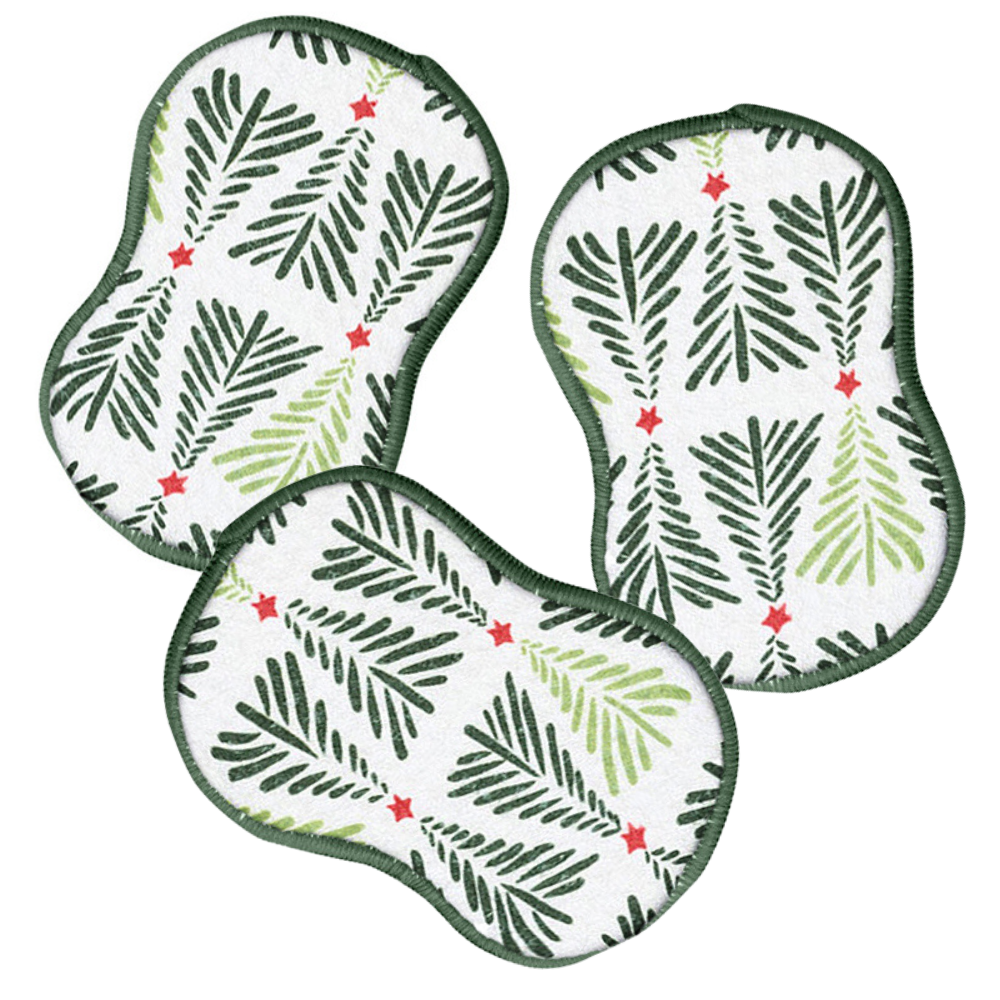RE:usable Sponges (Set of 3) - Tree Lot Sponges &amp; Scouring Pads Once Again Home Co. Garden Green  