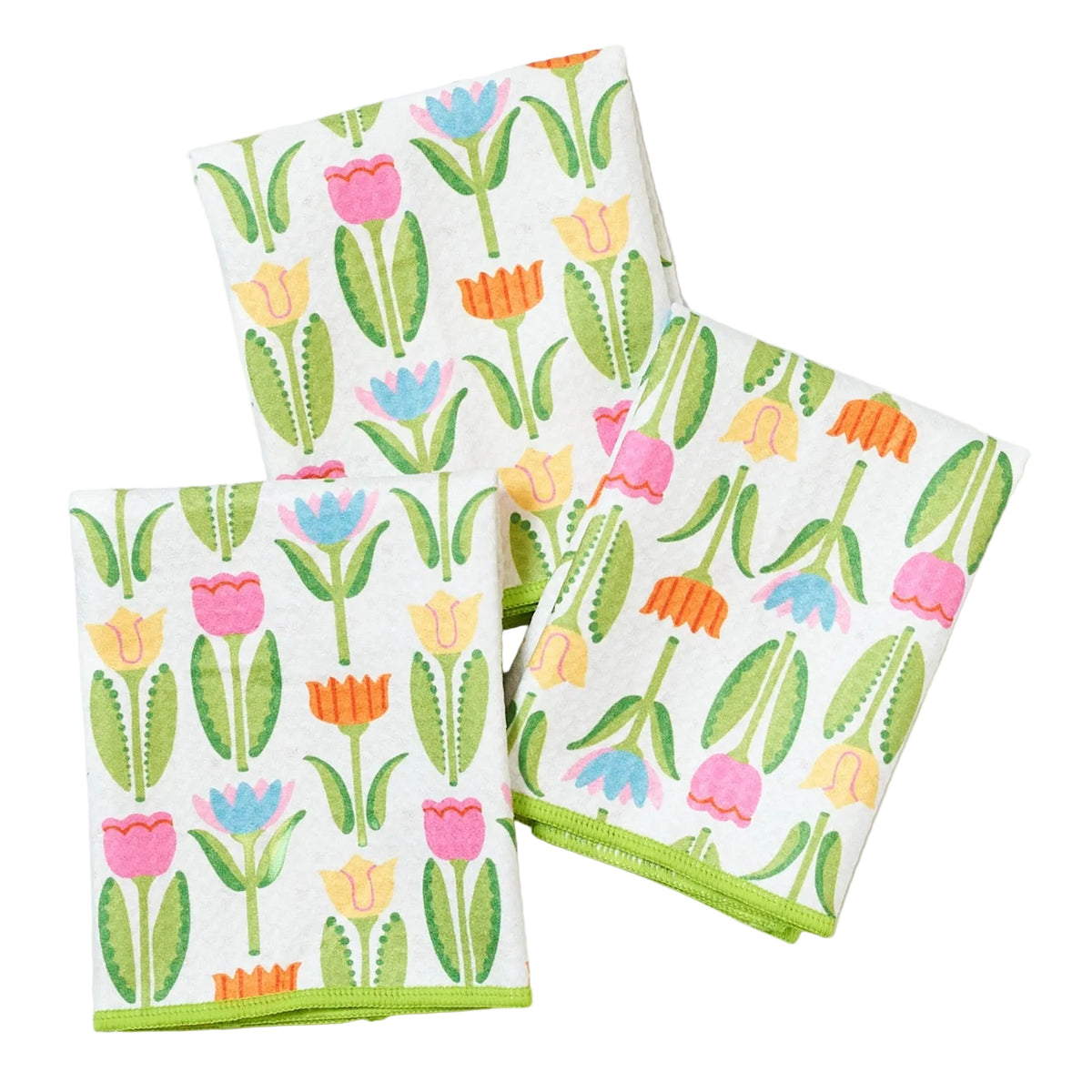Mighty Mini Towel (Set of 3) Reversible - Mary Engelbreit Tulips