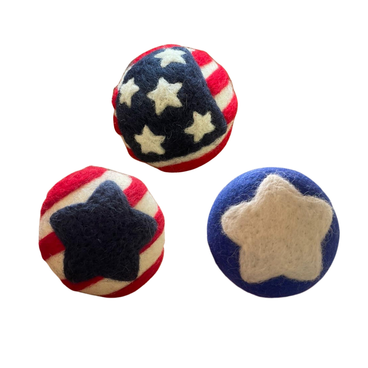 Laundry Wool Dryer Balls - Set of 3 - Americana