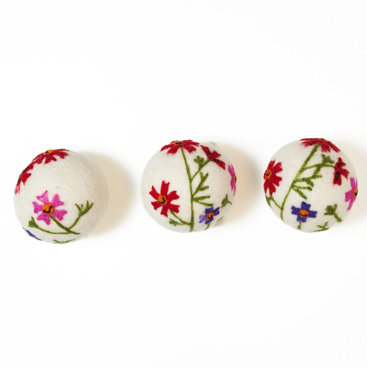 Wool Dryer Balls - Set of 3 Wildflower