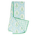 Folded tea towel with green tree pattern 