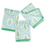 Set of three towels with Christmas green tree patterns