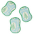 Three washable sponges with tree designs 