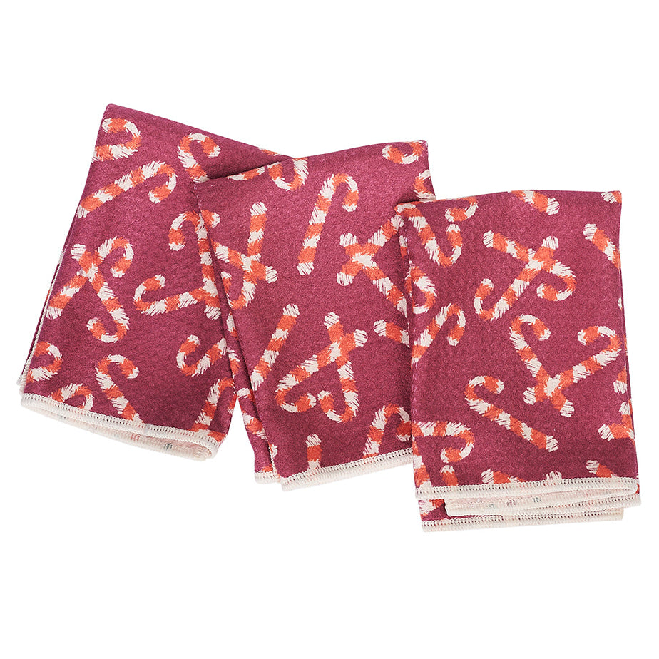 Toalla Mini Mighty (Juego de 3) Reversible - ZW Candy Cane 
