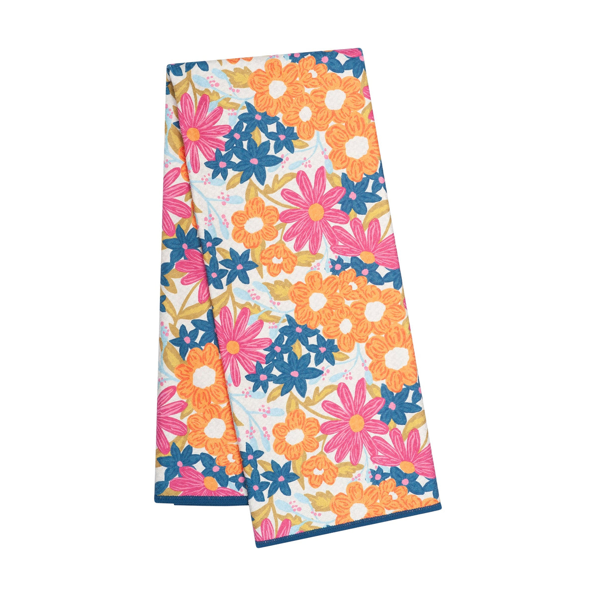 Anywhere Towel Reversible - Iris & Sea Mini Blooms - Once Again Home Co.