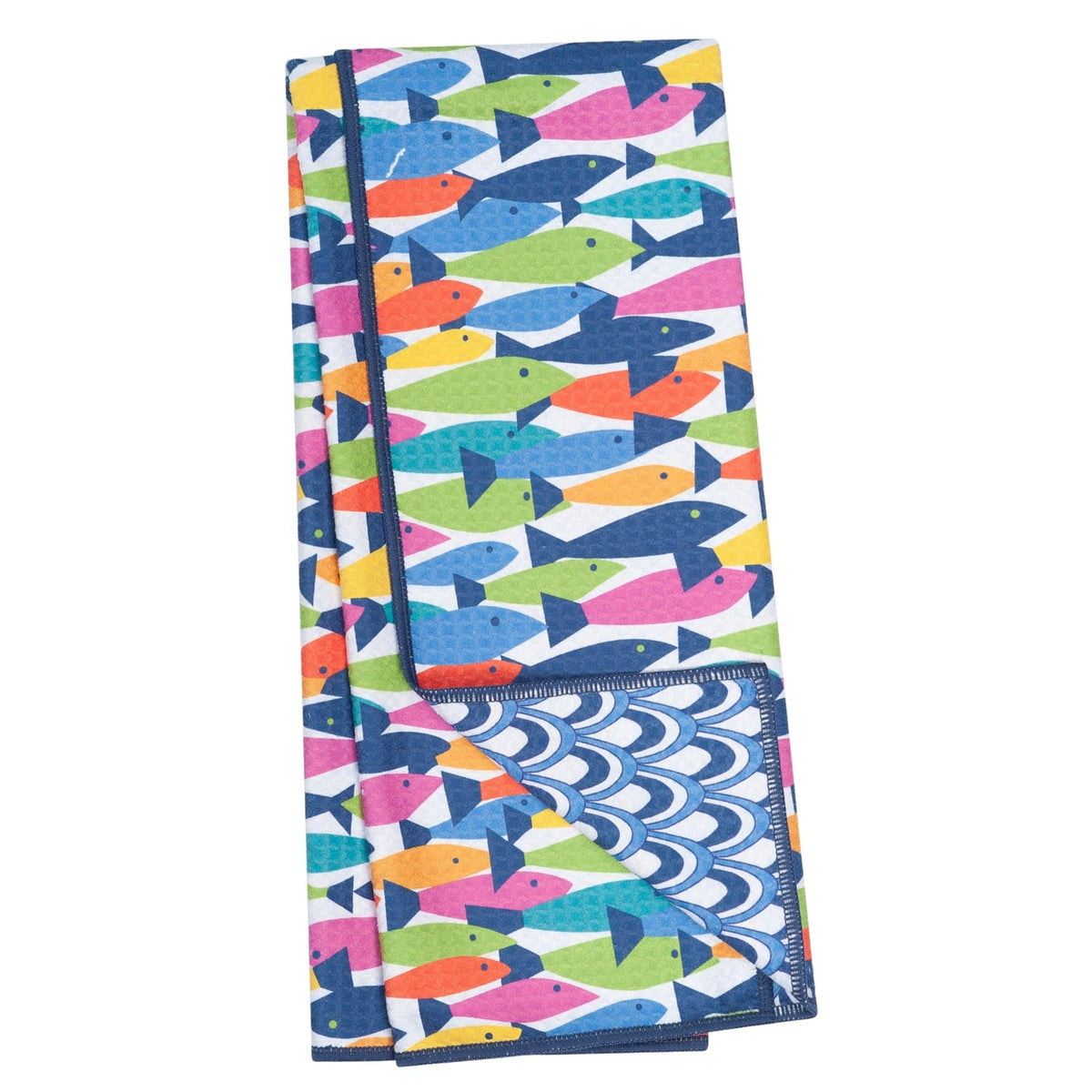 Anywhere Towel Reversible - Kate Nelligan Fish - Once Again Home Co.