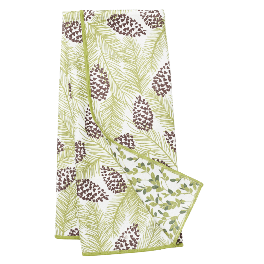 Anywhere Towel Reversible - Kate Nelligan Greens - Once Again Home Co.