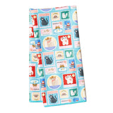 Anywhere Towel Reversible - Mable Tan Cat Mail - Once Again Home Co.