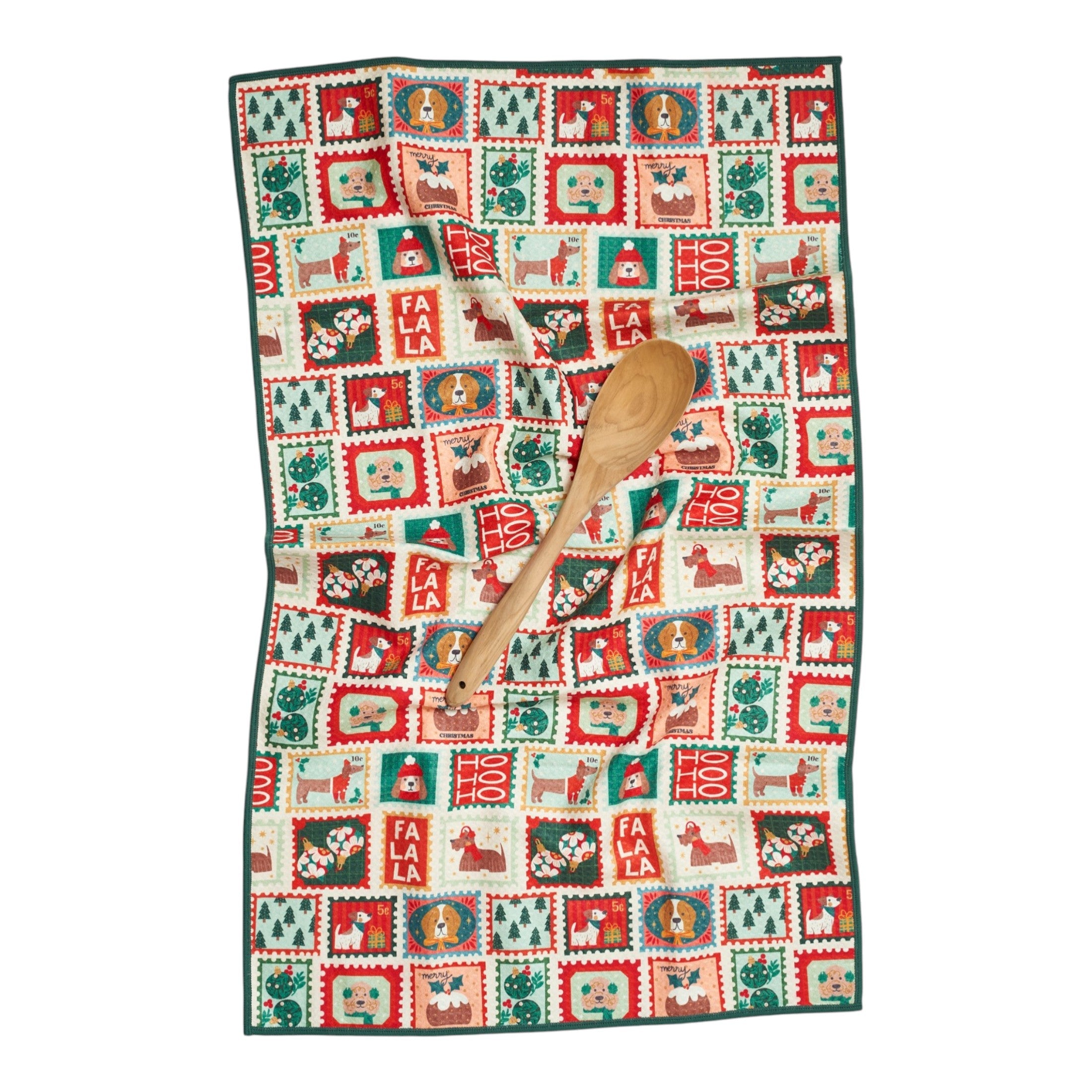 Anywhere Towel Reversible - Mable Tan Dog Stamps - Once Again Home Co.
