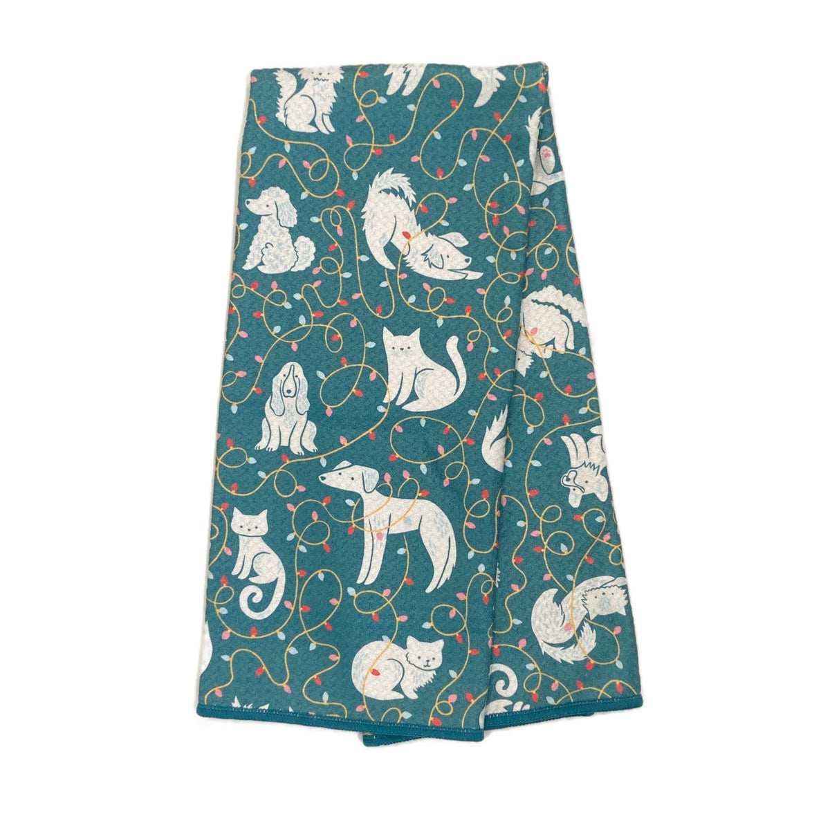 Anywhere Towel Reversible - Nuthatch Deck the Paws - Once Again Home Co.