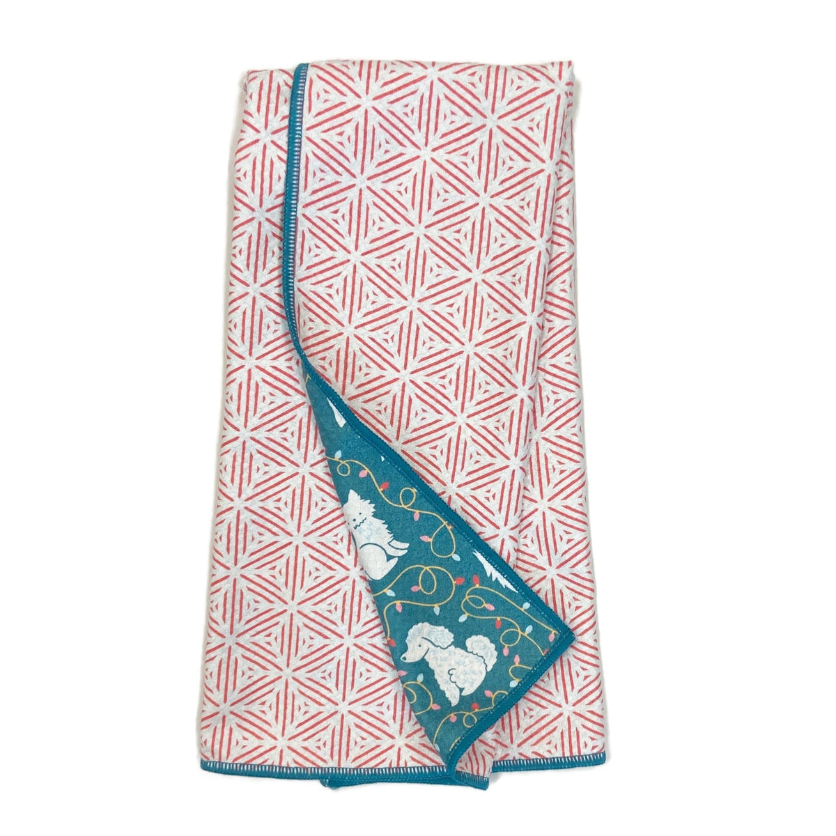 Anywhere Towel Reversible - Nuthatch Deck the Paws - Once Again Home Co.