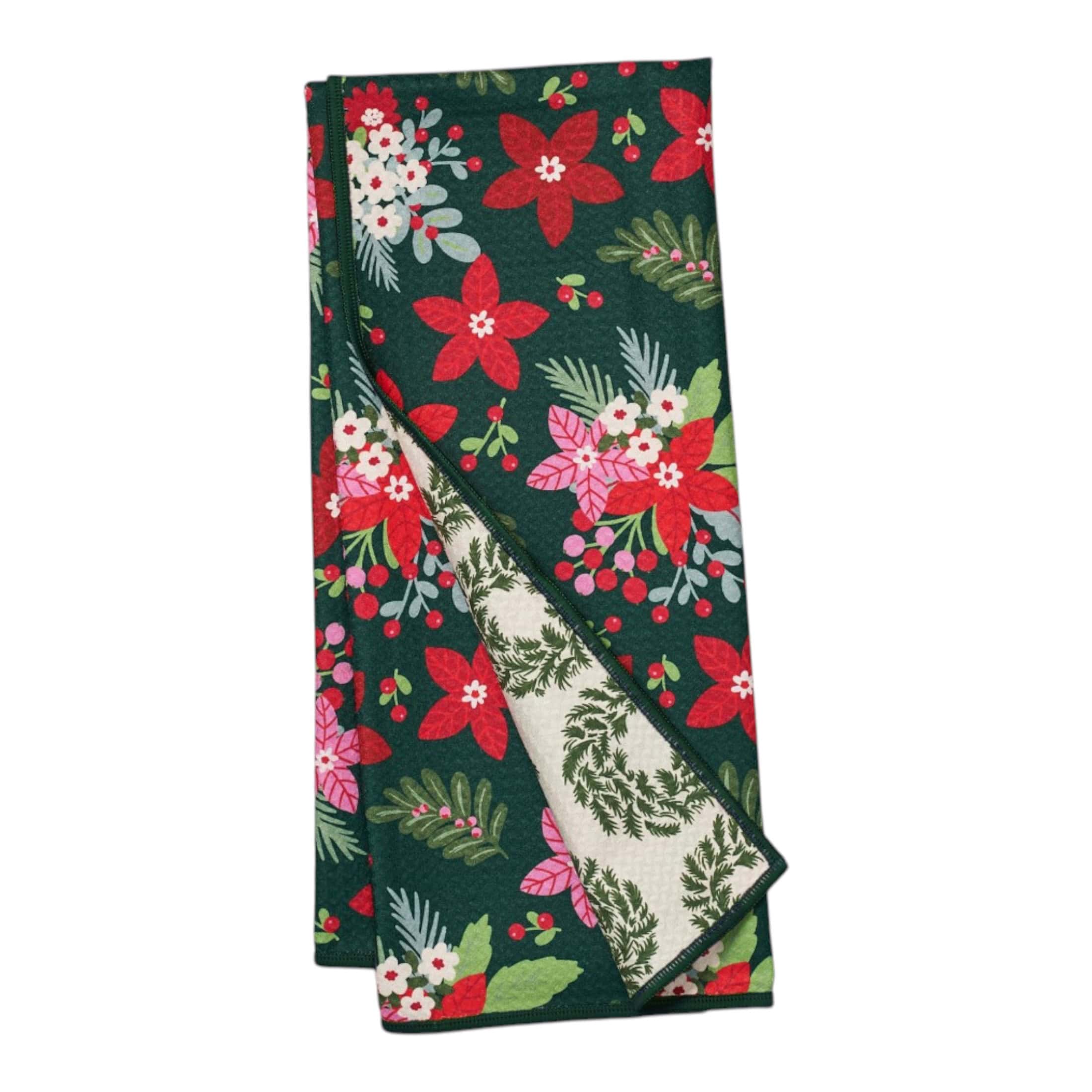 Anywhere Towel Reversible - Signature Poinsettia Garden - Once Again Home Co.