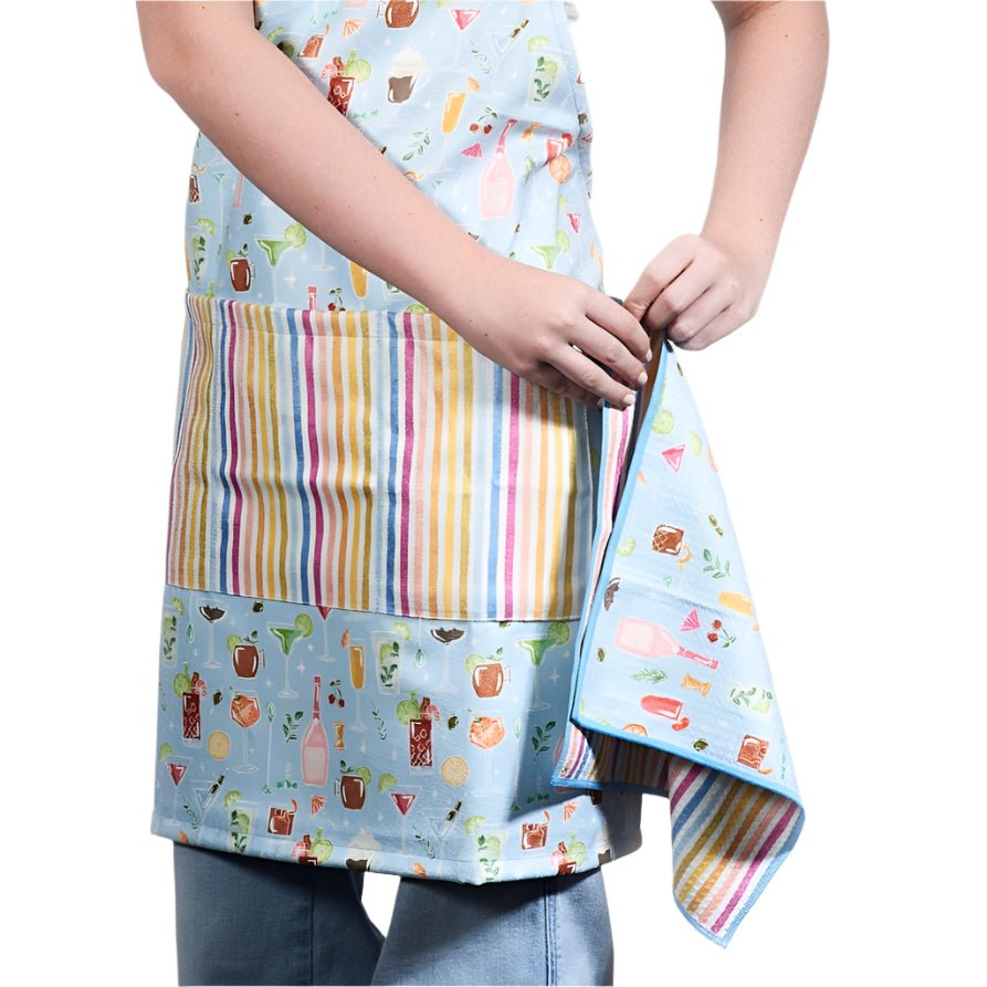 Attach and Go Apron - Iris & Sea Happy Hour - Once Again Home Co.