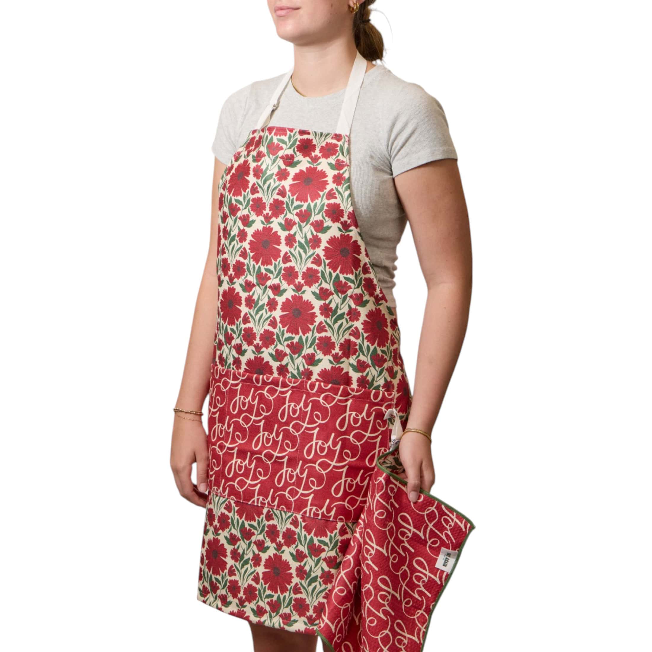 Attach and Go Apron - Jen Owens Holiday Daisy - Once Again Home Co.