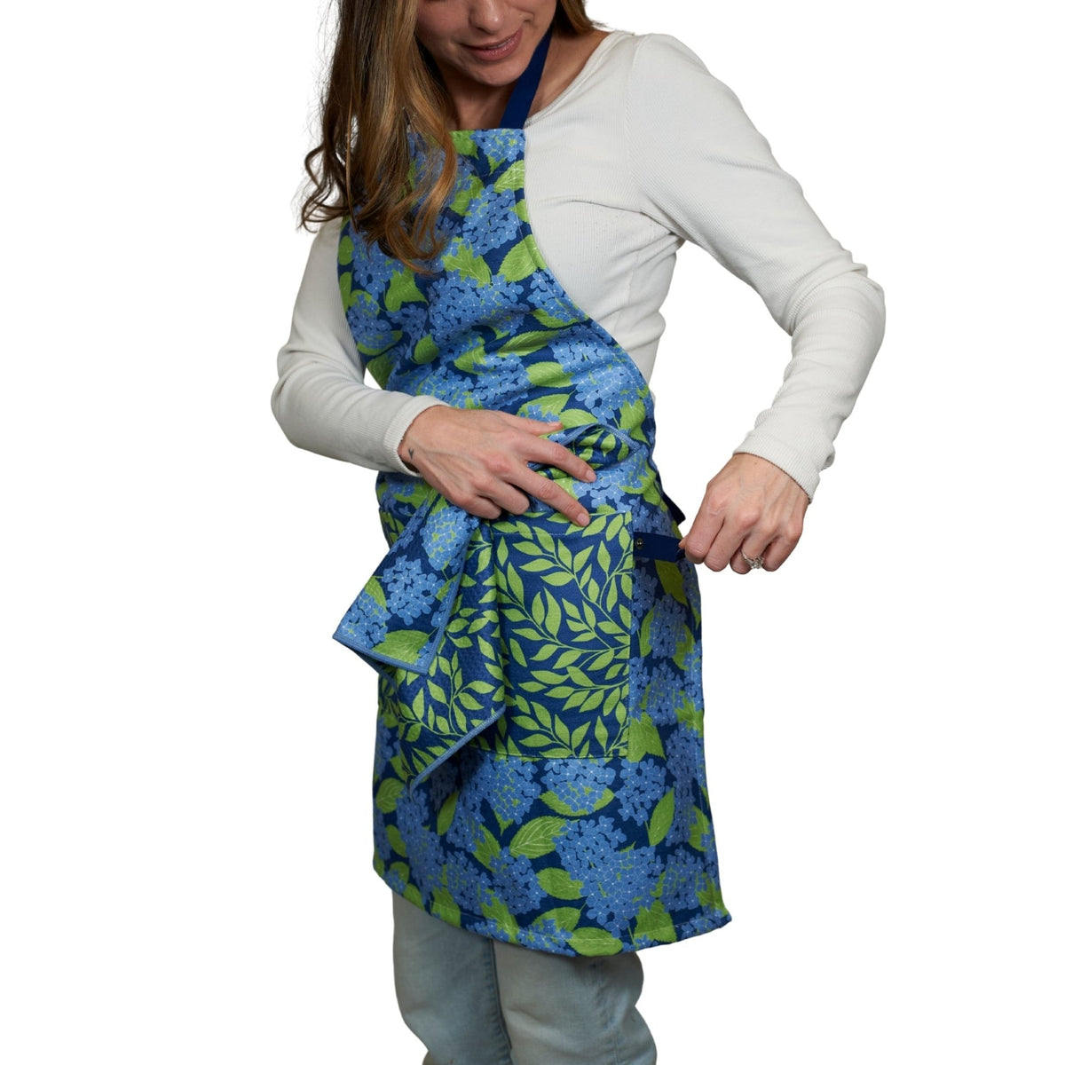 Attach and Go Apron - Kate Nelligan Hydrangea Garden - Once Again Home Co.