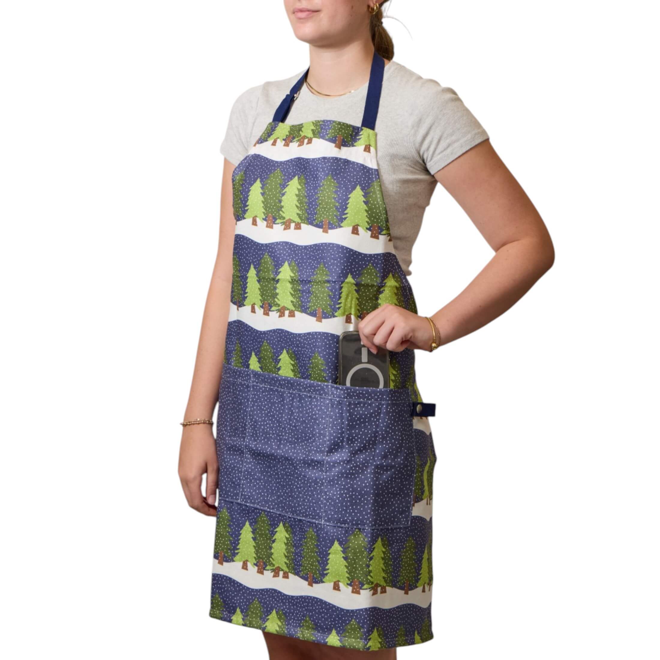 Attach and Go Apron - Kate Nelligan Midnight Snow - Once Again Home Co.