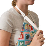 Attach and Go Apron - Mable Tan Cat Mail - Once Again Home Co.