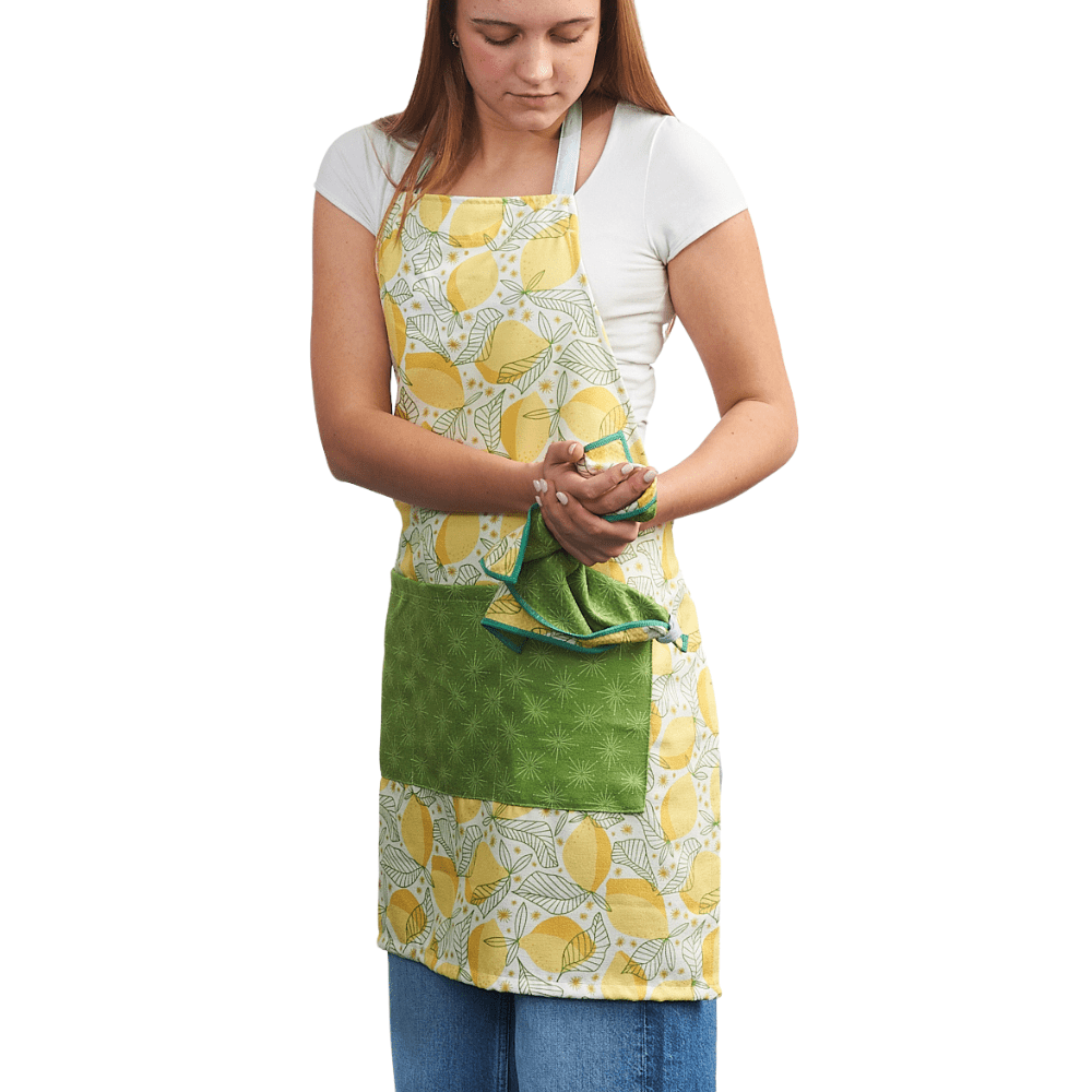 Attach and Go Apron - Rebecca Jane Woolbright Lemon Sparkle - Once Again Home Co.