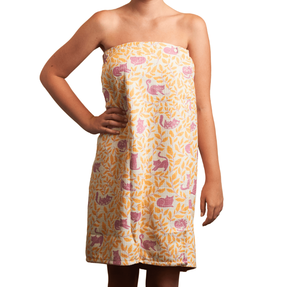 Bath Wrap - Nuthatch Cat Club (S/M) - Once Again Home Co.